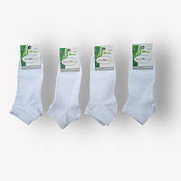Упаковка бамбуковых коротких носков 12 пар белые 36-40 размер