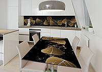 Наклейка 3Д виниловая на стол Zatarga «Танец листев и дождя» 650х1200 мм для домов, квартир, GG, код: 6440367