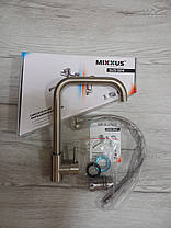 Змішувач для кухні MIXXUS SUS 011-G Нержавіюча сталь, фото 3