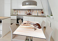 Наклейка 3Д виниловая на стол Zatarga «Шоколадно-молочный тандем» 600х1200 мм для домов, квар GG, код: 6509765
