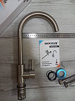 Змішувач для кухні MIXXUS SUS 011 Нержавіюча сталь, фото 4