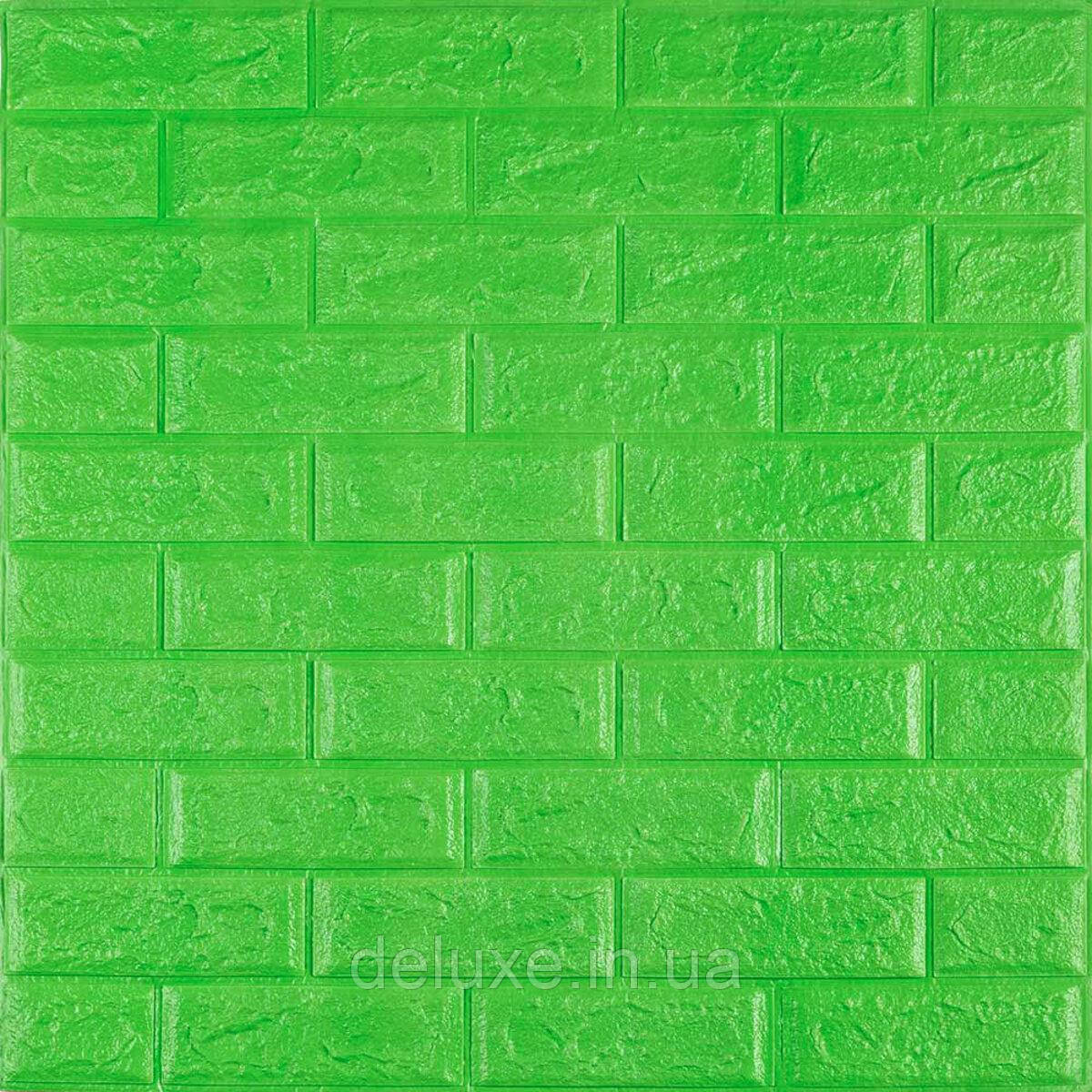 3D панель самоклеюча 700х770х5мм цегла Зелений (013-5) SW-00000149, фото 1