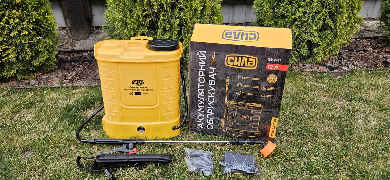 Садовий акумуляторний обприскувач, електрообприскувач Сила 12л, фото 1