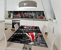 Наклейка 3Д виниловая на стол Zatarga «Английское кино» 600х1200 мм для домов, квартир, столо GG, код: 6441096