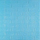 3D панель самоклеюча цегла Блакитна 700х770х3мм (005-3) SW-00000232