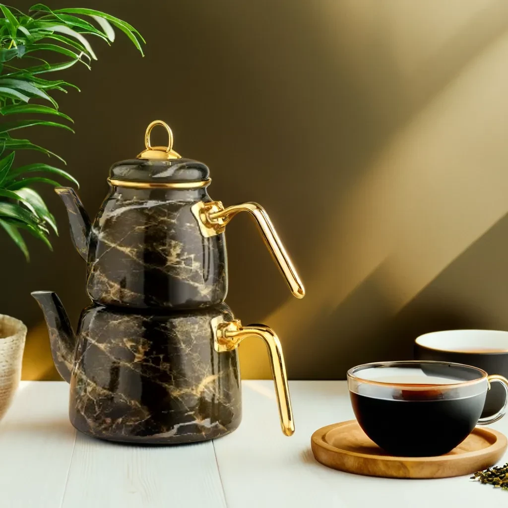 Чайник із заварником для турецького чаю Paçi Elite Class 3 л для всіх видів плит, Чайданлик турецький, фото 1