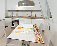 Наклейка 3Д виниловая на стол Zatarga «Ваза с нежностью» 600х1200 мм для домов, квартир, стол GG, код: 6510781