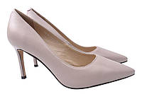 Туфлі жіночі з натуральної шкіри на шпильці колір Бежевий Angelo Vani 159-21DT 37 VA, код: 7365985