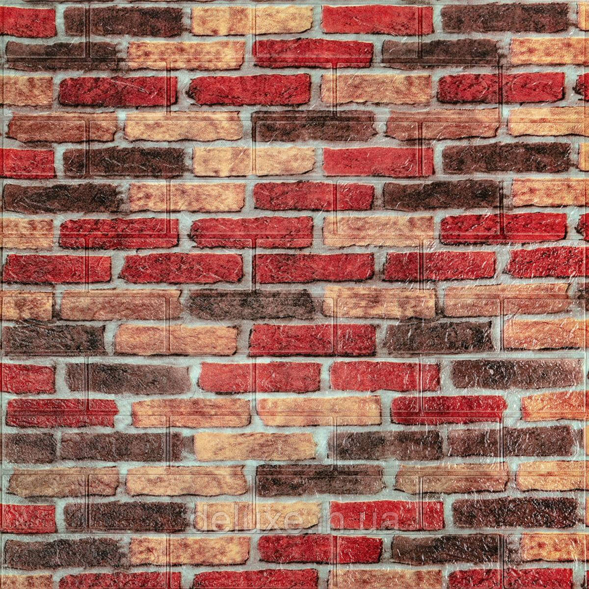 Самоклеюча декоративна 3D панель 700х770х3мм Катиринославська цегла (047-3) SW-00000695, фото 1