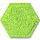 Декоративний самоклеючий шестикутник під шкіру зелений 200x230мм (1102) SW-00000742