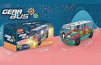 Автобус 035 А-24 3D підсвічування, 2 режими, звук, мелодія, колеса вільного ходу, в коробці irs