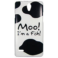 Чехол с рисунком Printed Plastic для Huawei Ascend G700 Moo I'm a fish (hub_jIAP12724) FS, код: 1557377