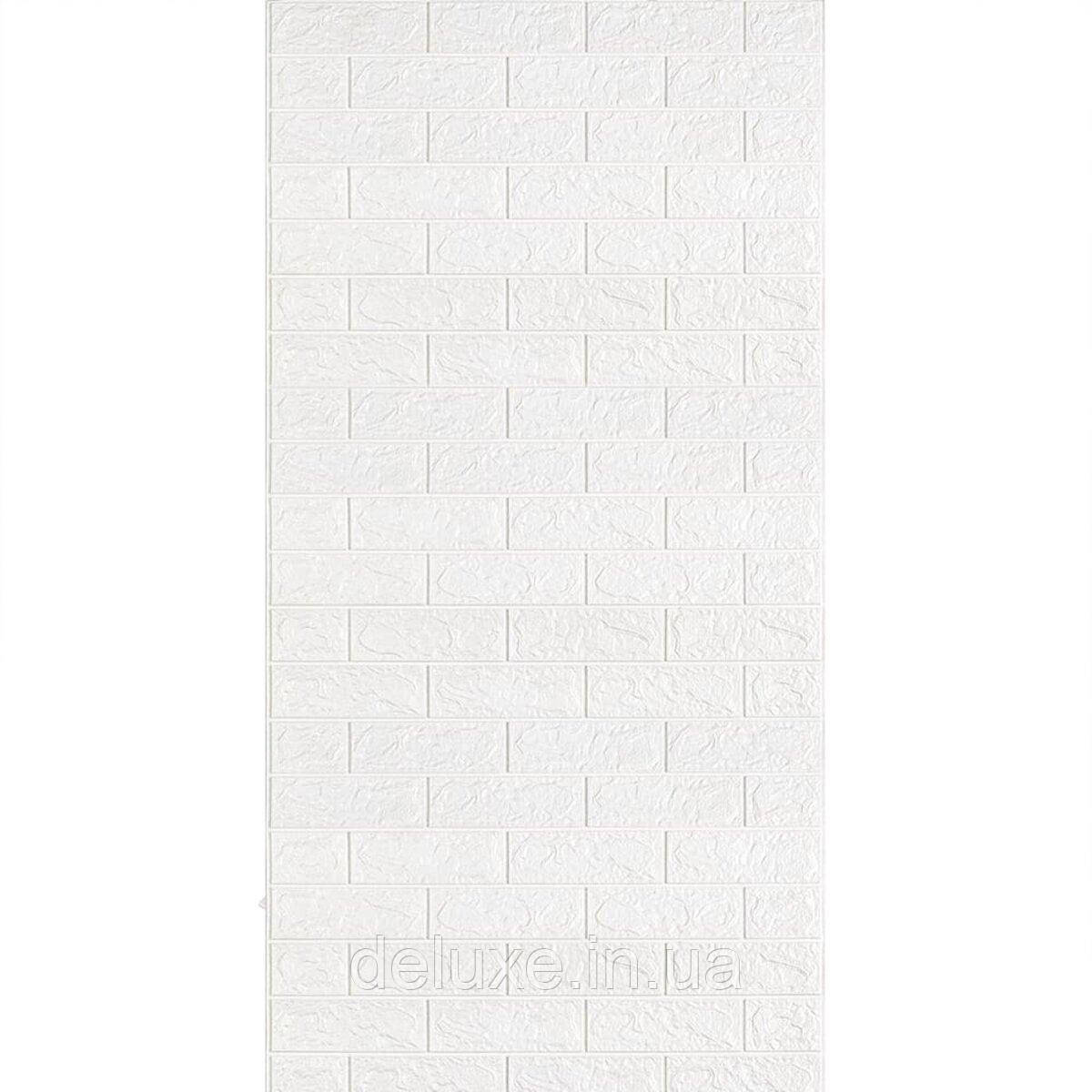 Самоклеюча 3D панель під Білу Цеглу в рулоні 3080x700x3мм (R001-3) SW-00001393, фото 1