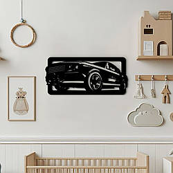 Декор для кімнати, сучасна картина на стіну "Спорткар  Mustang Araba", мінімалістичний стиль 35x15 см