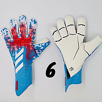 Вратарские перчатки Predator URG new голубые с красным 6