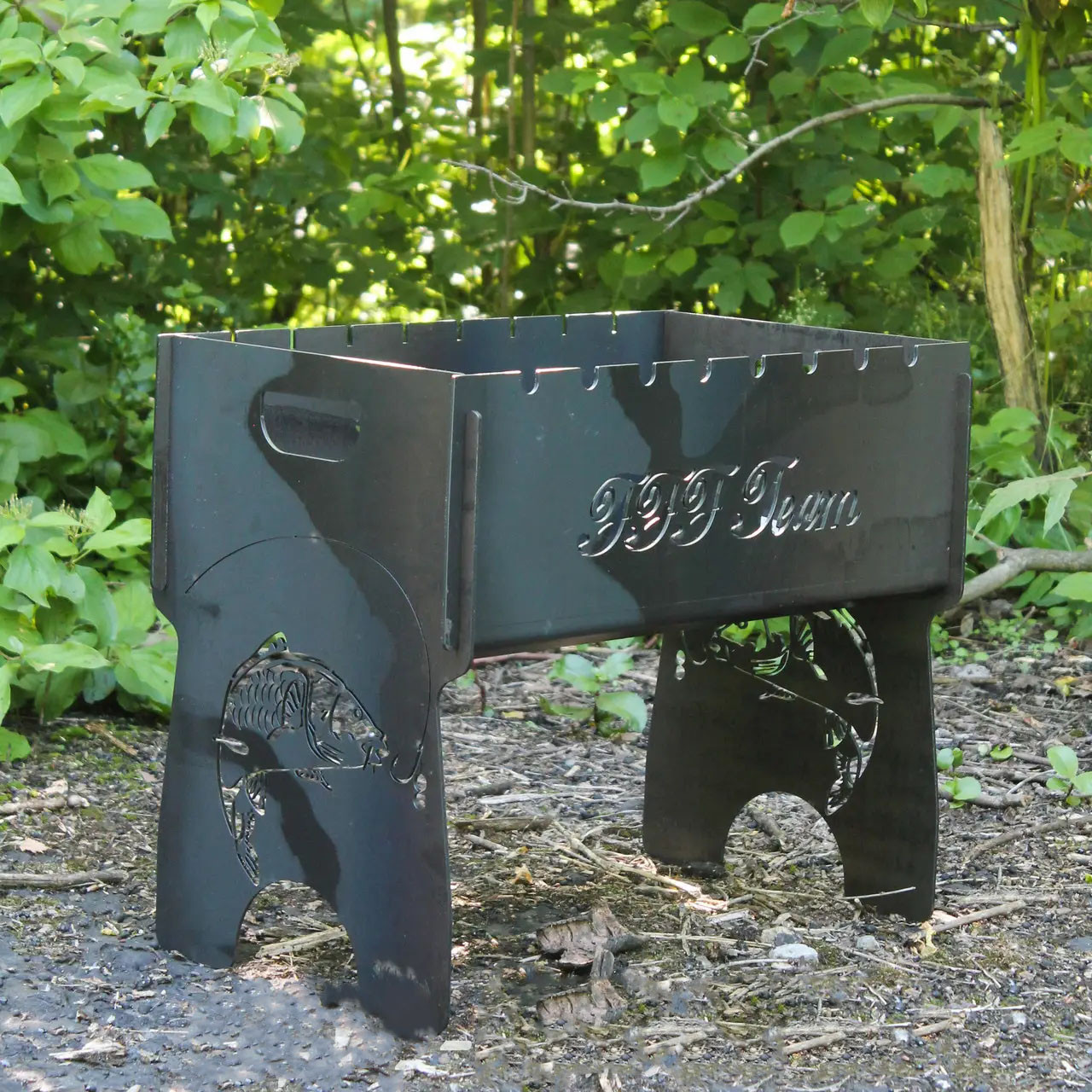 Мангал розбірний на 8 шт з індивідуальним гравіюванням - у подарунок. Мангал для подарунка, фото 1