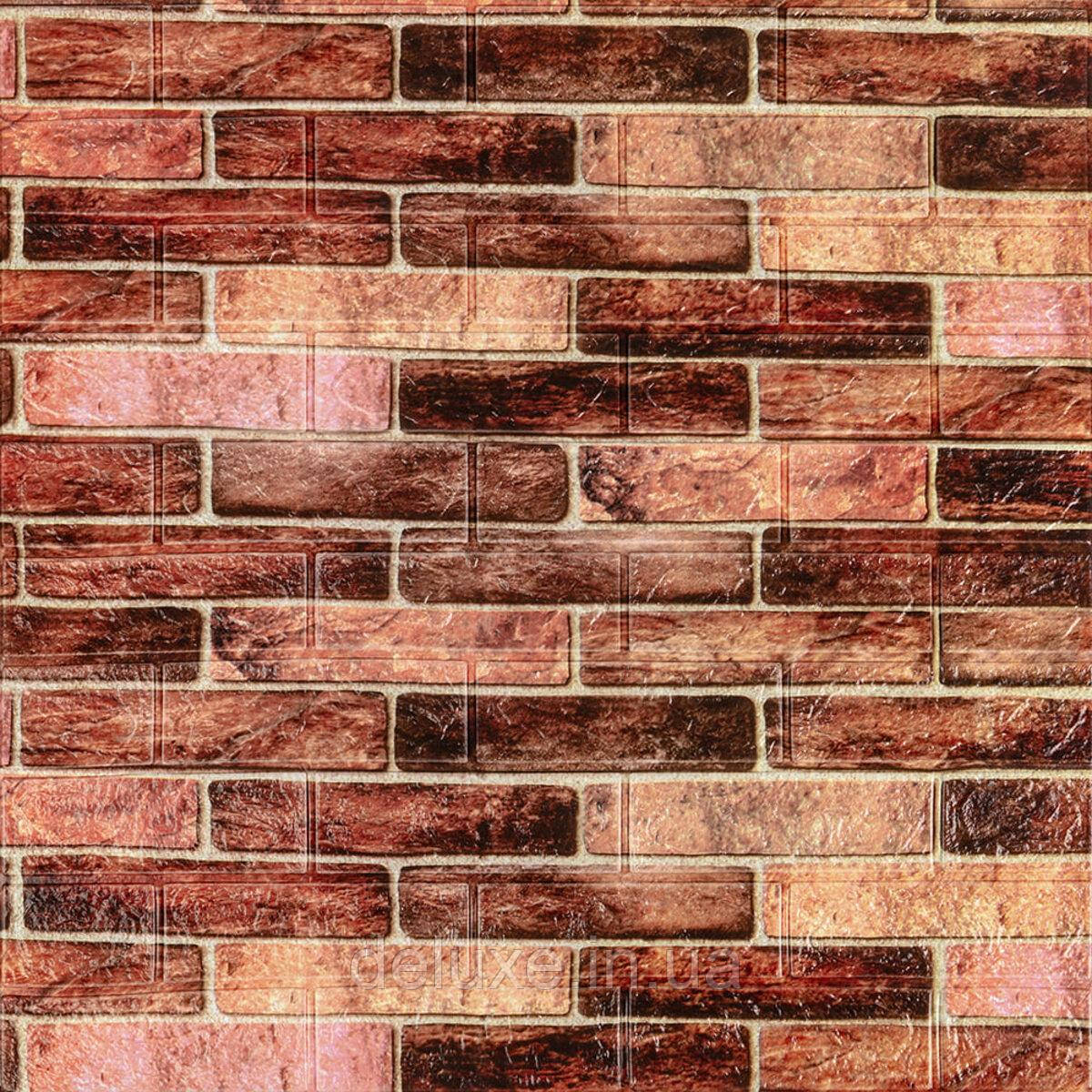 179-3 Панель стінова 3D 700х770х3мм Коричневий (цегла) SW-00001771, фото 1