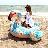 Надувний плотик для купання Фламінго Intex 57559 (розмір 142-137-97см, ручки 2шт), фото 5