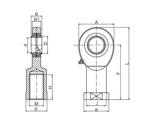 Шарнірна головка SIL16 на вал 16 мм. завод CT, фото 3