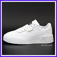 Кроссовки женские Puma Cali Bold white / кеды Пума Кали болд белые