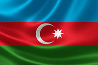 Флаг «Азербайджан», Искусственный шелк, 1200х700 мм