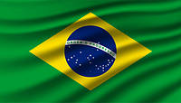 Флаг «Бразилия», Искусственный шелк, 1200х700 мм
