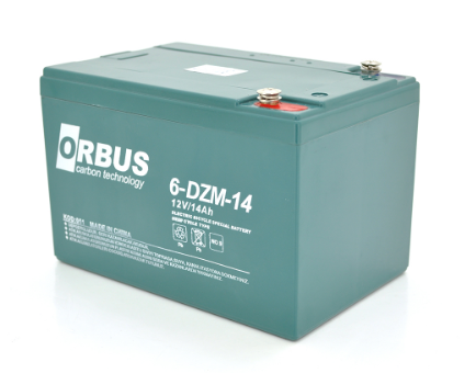 Тягова акумуляторна батарея AGM ORBUS 6-DZM-14, 12V 14Ah M5 (151х98х101 мм) Green Q4