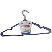Комплект металлических вешалок с силиконовым покрытием HMD Фиолетовый цвет 10 шт