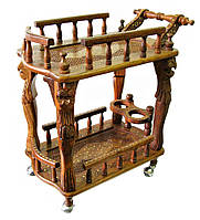 Дерев'яний стіл сервірувальний