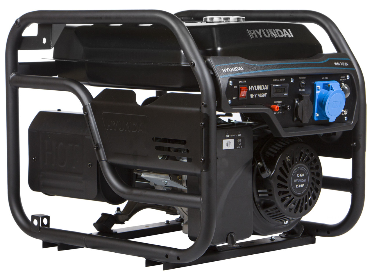 Hyundai HHY 7050F Генератор бензиновий 5 кВт 24А Ручний стартер Мідна обмотка AVR