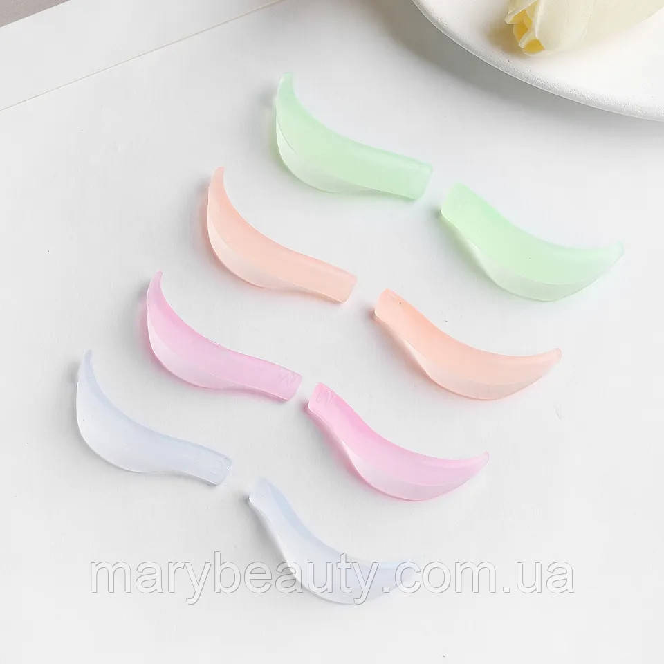 Набір валиків для ламінування L-Curl Aqua Color 4 пари кольорово - прозорі (S,M,L,XL)