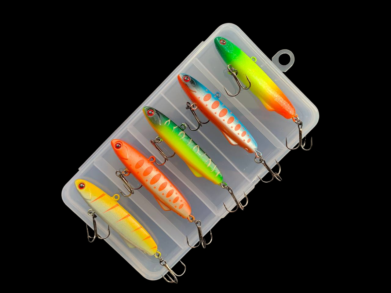 Воблер Раттлін SHIRITEN Baguette VIB 70 мм 16.7g (набір 5шт+коробка), фото 1