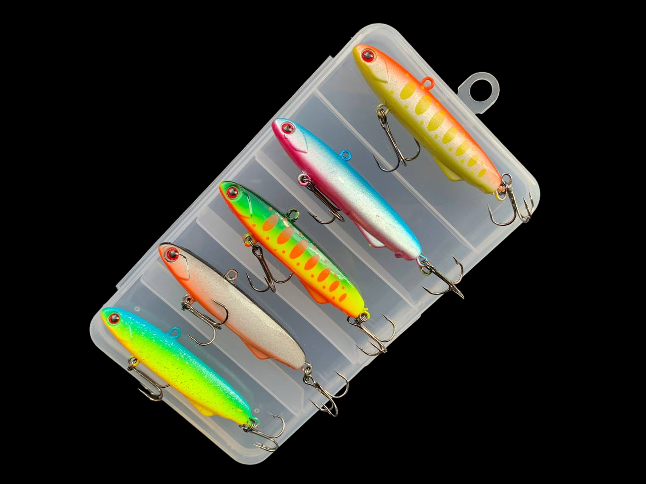 Воблер Раттлін SHIRITEN Baguette VIB 70 мм 16.7g (набір 5шт+коробка), фото 1