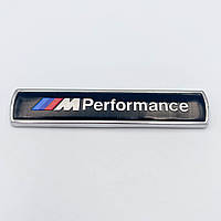 Металевий шильдик емблема BMW (БМВ) M Performance - Black 77x15 mm
