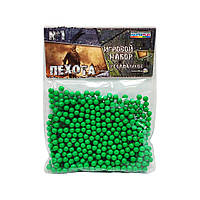 Пластиковые пульки шарики для детского оружия Colorplast 1-153 6 мм 500 шт Зеленый SX, код: 8031307