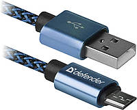 Кабель Defender USB08-03T USB(AM)-MicroBM 1.0m Blue (87805) (6488848) UT, код: 1870284