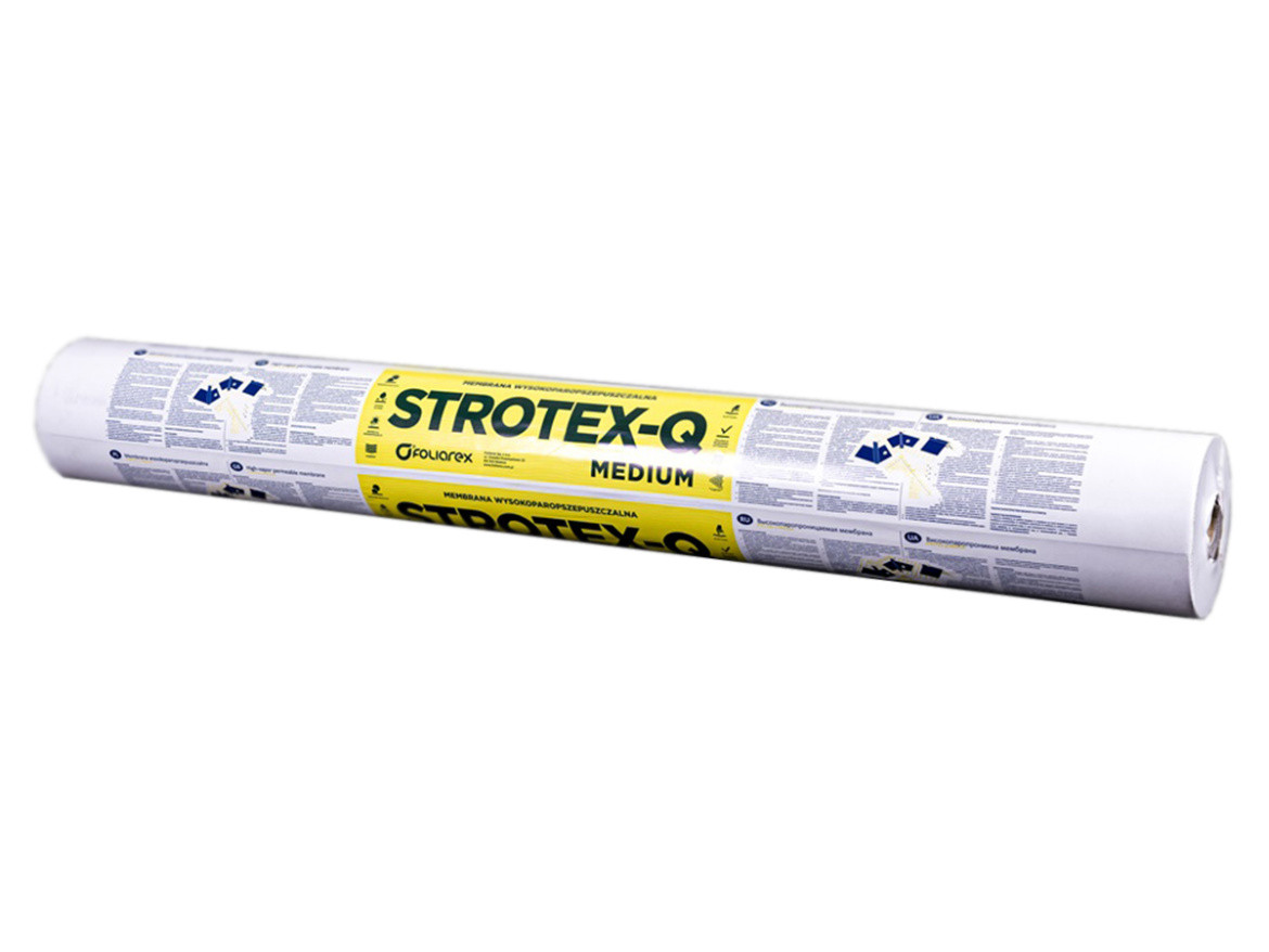 Супердифузійна мембрана STROTEX-Q MEDIUM (150 Г/М 2 ) ( покрівельна супердифузійна мембрана стротекс супрім для покрівлі )