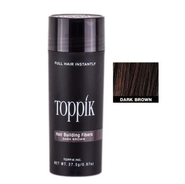 Загущувач для волосся (пудра) Toppik Hair Building Fibers темно-коричневий dark brown ( код: db-02 )