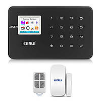 Комплект бездротовий GSM сигналізації Kerui G18 black econom (DUFHFHJ9F98FF8F9) SX, код: 1650215