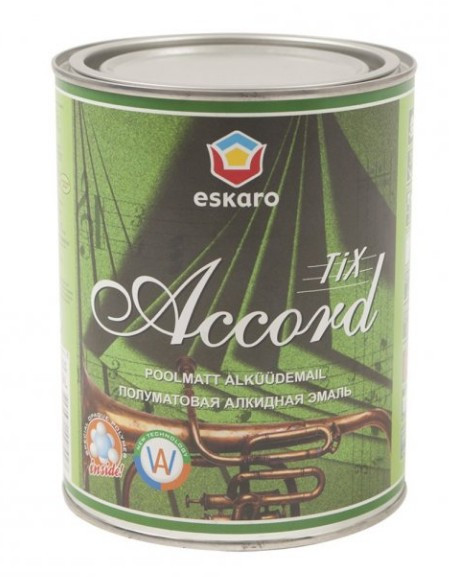 Універсальні емалі Accord 30 TIX, напівматова алкідна універсальна емаль ESKARO