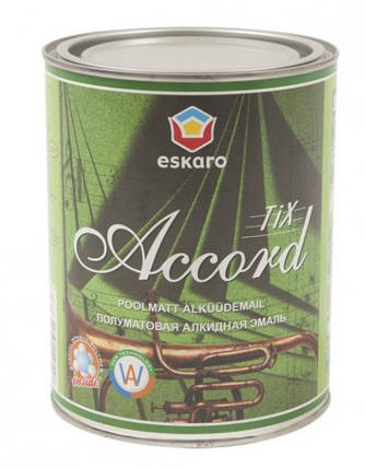 Універсальні емалі Accord 30 TIX, напівматова алкідна універсальна емаль ESKARO, фото 2