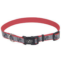 Светоотражающий ошейник для собак Coastal Lazer Brite Reflective Collar 1.6х30-46см красный с DH, код: 7720924