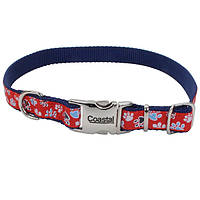 Ошейник для собак Coastal Pet Attire Ribbon 2.5 х 46 - 66 см красный с лапками (76484619762) DH, код: 7721113