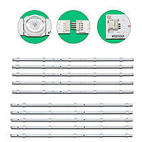 Подсветка 10 Led 1100мм 3V JL.D580A1330-365AS-M-V02 CRH-BK58S13030T051087D HZ58A55 H58AE6100 H58A6100 H58E3A L