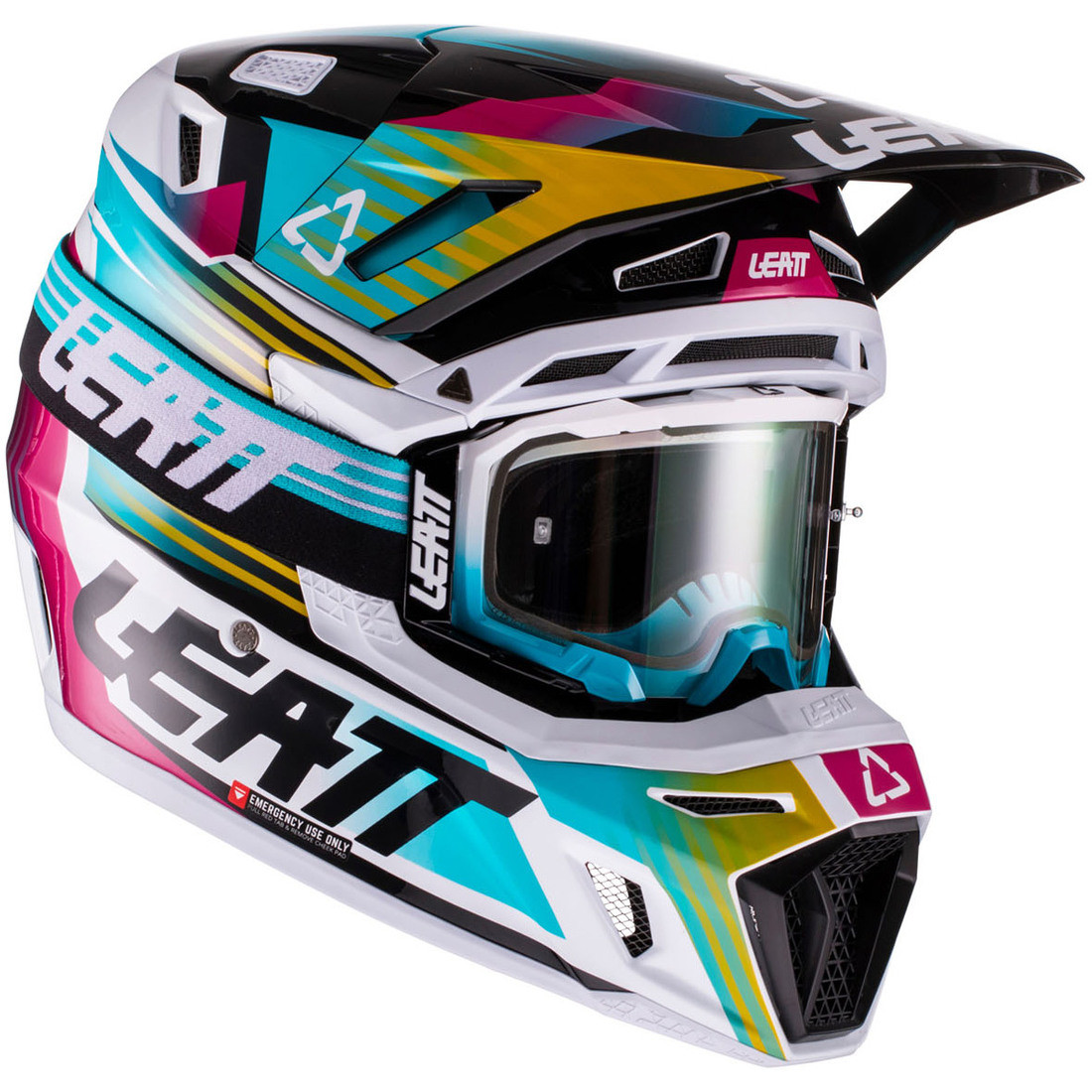 МОТОШОЛОМ ЕНДУРО LEATT MOTO 8.5 V22 - AQUA (+ОКУЛЯРИ VELOCITY 5.5)
