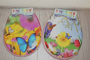 Сидіння м'яке з кришкою для унітаза Aqua Fairy Classic, біла