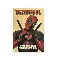 Постер Дэдпул День Валентина - Feel Love Марвел Marvel (6865) My Poster DH, код: 8345325