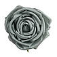 Штучна троянда Глорія сіра, 25 шт. Троянда діаметром 8 см, Штучна троянда для декору, Троянда штучна, фото 2