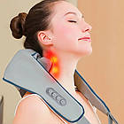 Масажер для шиї, спини та тіла з підігрівом / Електричний масажер для тіла / Роликовий масажер, фото 2