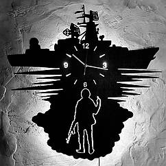 Настінний годинник з підсвіткою ''Російський військовий корабель, іди нах*й"